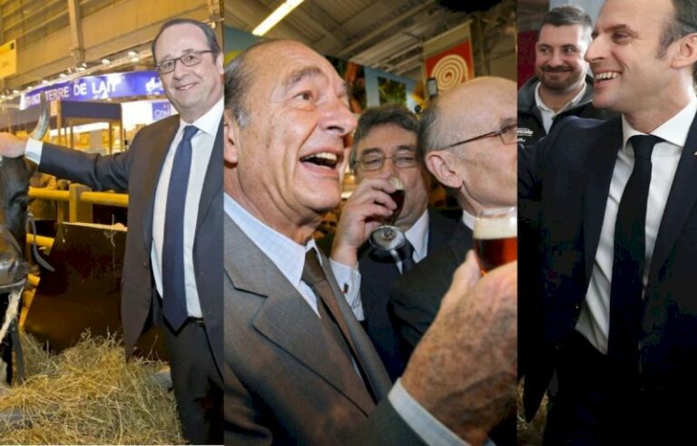 salon-de-l’agriculture-2024 :-macron,-chirac,-hollande…-quel-president-est-le-roi-du-temps-passe-a-la-ferme ?
